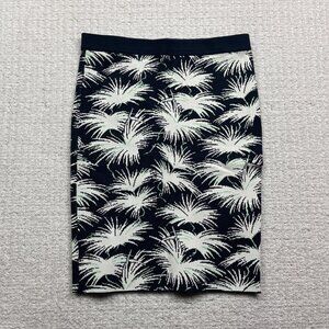 Rachel Roy Women's Skirt Size M Pixelated Palm Tree Floral AOP stretch Boho Mini